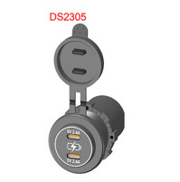 Dual Port USB Socket - 12-24V - DS2305 - ASM